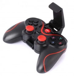 Gamepad Wireless cu suport pentru Smartphone si cablu de alimentare inclus compatibil iOS si Android Negru