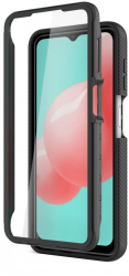 Husa 360 compatibila cu OnePlus Nord N20 5G display si spate Negru-Transparent