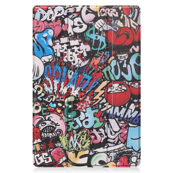 Husa book cover compatibila cu Huawei MatePad Pro 11 2022 piele ecologica cu design Graffiti Multicolor 