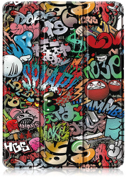Husa book cover compatibila cu Huawei Pad 5 Pro 12.4 piele ecologica cu design Graffiti Multicolor 