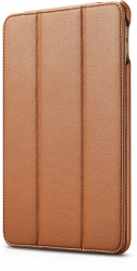 Husa Book Cover compatibila cu iPad Mini 5 Piele Naturala Design Vintage Folio Maro 