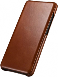 Husa Book Cover compatibila cu Samsung Galaxy S20 Ultra Piele Naturala Design Vintage Folio Maro 