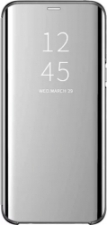 Husa book cover compatibila cu Samsung Galaxy S9 Clear View Silver 