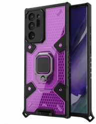 Husa compatibila cu Samsung Galaxy Note 20 Ultra inel cu functie kickstand model Honeycomb Armor Violet 