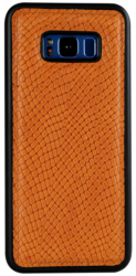 Husa compatibila cu Samsung Galaxy S8 Leather case Snake Skin Design Camel 