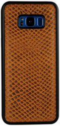 Husa compatibila cu Samsung Galaxy S8 Leather case Snake Skin Design Maro 