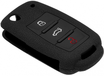 Husa pentru cheie auto compatibila cu VW Golf / Skoda Fabia / Seat Mi / Toureg material silicon high quality Black 