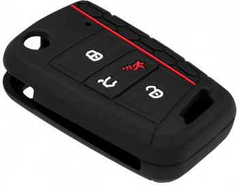 Husa pentru cheie auto compatibila cu VW Polo / Golf material silicon high quality Black 