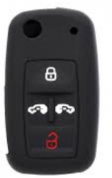 Husa pentru cheie auto compatibila Seat Alhambra / VW Caravelle material silicon high quality Black 