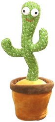 Jucarie din plus Cactus dansator care imita sunete si cuvinte presetat cu mini set cu melodii Multicolor 