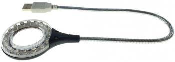 Lampa LED flexibila pentru tastatura sau citit cu 18 LED-uri si lupa conector USB Black 