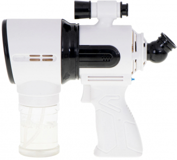 Pistol pentru facut baloane cu muzica si 2 recipiente de solutie incluse 20 x 18 x 7.5 cm White 