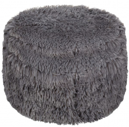 Puf gonflabil acoperit cu blanita sintetica dimensiune 20x 20x 38 greutate maxima suportata 100 kg Grey 