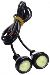 Set cu 2 lumini auto LED cu diametru 18 mm 12V - 9W Purple