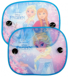 Set de 2 parasolare auto cu prindere tip ventuze model Frozen-Regatul de gheata 44x36 cm Multicolor 