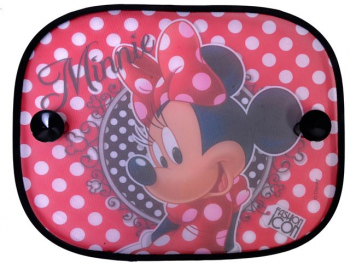 Set de 2 parasolare auto cu prindere tip ventuze model Minnie 44x36 cm Multicolor 