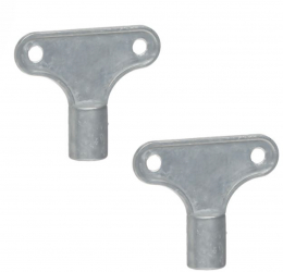 Set format din 2 chei din inox pentru aerisirea caloriferelor sau radiatoarelor Silver 