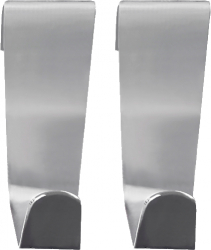 Set format din 2 cuiere din inox pentru dulapuri sau usi 9 cm Silver 