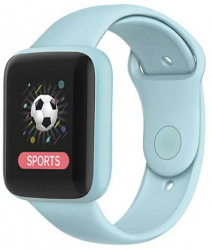 Smart Watch cu monitorizare Puls si Pulsoximetru compatibil Android si IOS 1.3 inch Blue sky 