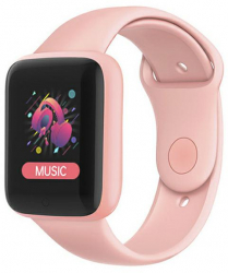 Smart Watch cu monitorizare Puls si Pulsoximetru compatibil Android si IOS 1.3 inch Pink 