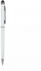 Stylus compatibil cu tableta sau smartphone 2 in 1 stylus si pix Alb 