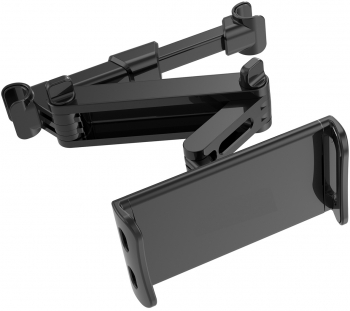 Suport auto pentru telefon sau tableta ajustabil cu fixare pe tetiera pentru telefon 4.7 - 11 inch rotatie 360 grade cu brat pliabil Negru 