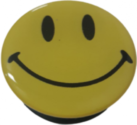 Suport compatibil cu telefon sau tableta popsocket rotund Smiley Galben 