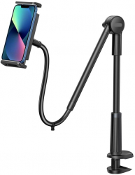 Suport de birou flexibil compatibil intre 4.7 - 12.9 inch cu prindere ajustabila rotatie 360 and deg Negru 