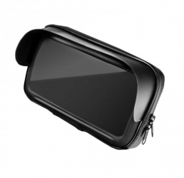 Suport pentru telefon ajustabil intre 5.5 si 6.3 inch cu montare pe ghidonul motocicletei sau bicicletei Negru 