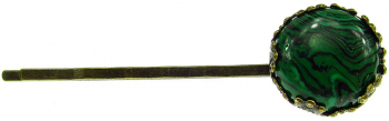 Agrafa de par cu malachit 16 MM 