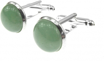 Butoni camasa cu aventurin verde natural 12 mm