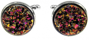 Butoni camasa cu rasina druzy aramiu 12 mm 