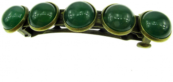 Clama de par vintage cu agate verzi 