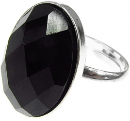 Inel argint reglabil cu onix natural fatetat 18x13 MM 