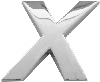 Ornament Auto 3D Litera X 26 MM Cromat 