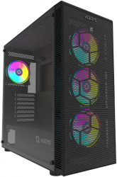 Carcasa AQIRYS Naos Pro, MiddleTower, Tempered glass, Negru 