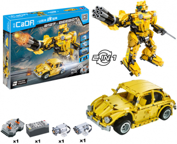 Set constructie robot Emperor Bee CADA 1124 piese galben C51029W