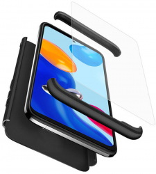 Husa pentru Xiaomi Redmi Note 11/Note 11S + Folie GKK 360 Black 