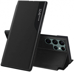 Husa pentru Samsung Galaxy S22 Ultra 5G Piele ecologica Black 