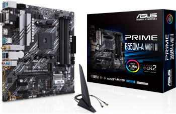 Placa de baza Asus PRIME B550M-A WIFI II Micro ATX AMD B550 SocketAM4 DDR4 4 sloturi 