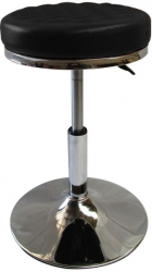 Scaun bar Negru Reglabil pe inaltime 42x55 cm Rotativ 360 grade Piele ecologica Suporta 110kg 