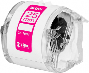 Etichete in rola Brother CZ-1004 25mm x 5m cu tehnologie Zink Zero Ink full color pentru imprimanta termica Brother VC-500W CZ1004 