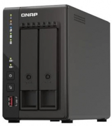 NAS Qnap TS-253E-8G CPU Intel J6412 4-core 8GB DDR4, 2 Bay-SATA, 2 x M.2 NVMe, 2 x 2.5 GbE, 2 x USB3.2, 2 x HDMI