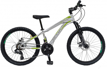 Bicicleta MTB-HT Storm 26 frane disc manete secventiale 21 viteze alb/verde 