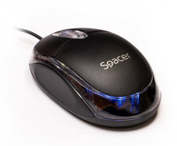 Mouse Spacer Negru 800 DPI SPMO-080 - Ideal pentru Birou sau Acasa 