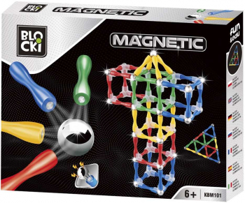 Joc constructii magnetice 124 piese 7Toys 