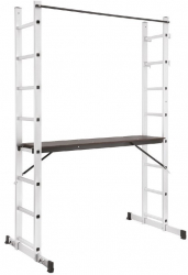 Schela cu platforma 2 x 8 trepte aluminiu 150 kG fabricata in UE 