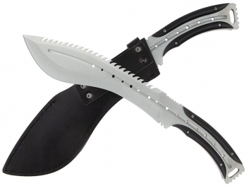 Maceta de vanatoare IdeallStore® Spiky Friend 39 cm otel inoxidabil argintiu teaca inclusa 