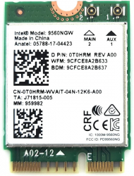 Placa de retea wireless Intel Dual Band Wireless-AC 9560 2x2 + Bluetooth