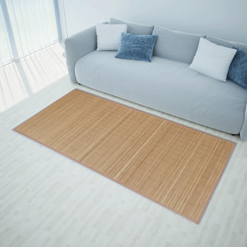 Covor dreptunghiular din bambus 80 x 300 cm maro